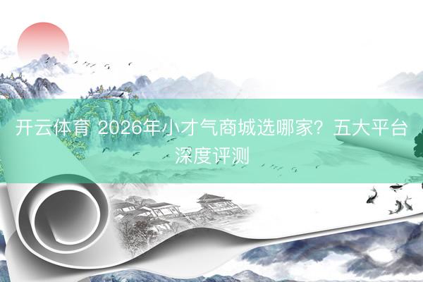 开云体育 2026年小才气商城选哪家?五大平台深度评测