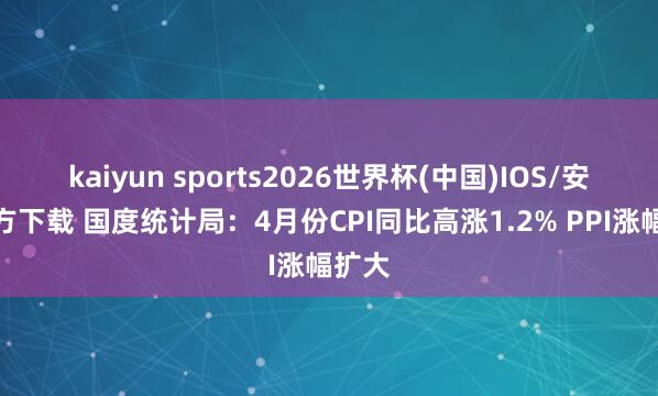 kaiyun sports2026世界杯(中国)IOS/安卓官方下载 国度统计局:4月份CPI同比高涨1.2% PPI涨幅扩大