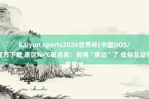 kaiyun sports2026世界杯(中国)IOS/安卓官方下载 景区NPC被点名：别再“擦边”了 低俗互动需警惕