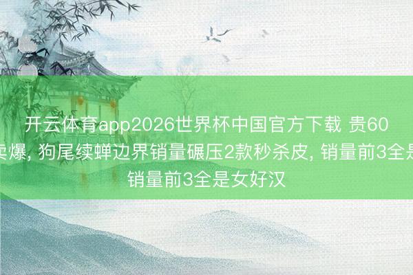 开云体育app2026世界杯中国官方下载 贵60倍依旧卖爆, 狗尾续蝉边界销量碾压2款秒杀皮, 销量前3全是女好汉