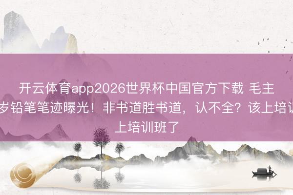开云体育app2026世界杯中国官方下载 毛主席83岁铅笔笔迹曝光!非书道胜书道,认不全?该上培训班了