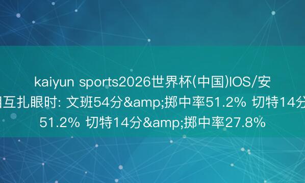 kaiyun sports2026世界杯(中国)IOS/安卓官方下载 本赛季相互扎眼时: 文班54分&掷中率51.2% 切特14分&掷中率27.8%