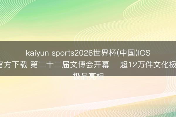 kaiyun sports2026世界杯(中国)IOS/安卓官方下载 第二十二届文博会开幕 ‌超12万件文化极品亮相