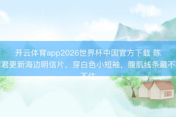 开云体育app2026世界杯中国官方下载 陈丽君更新海边明信片，穿白色小短袖，腹肌线条藏不住